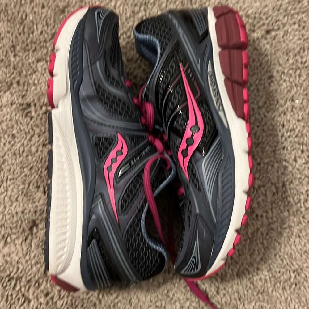Saucony Echelon power Grid 7.5 black, blue, pink & purple lace up sneakers - Picture 7 of 7